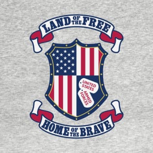 Patriotic T Shirt - Land of the Free Home of the Brave T-Shirt